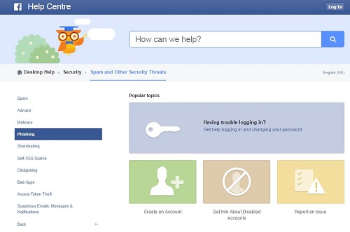 Facebook Help Centre