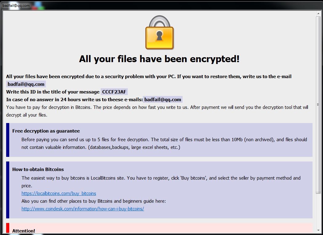 Dharma ransomware resurfaces with a new variant - Home